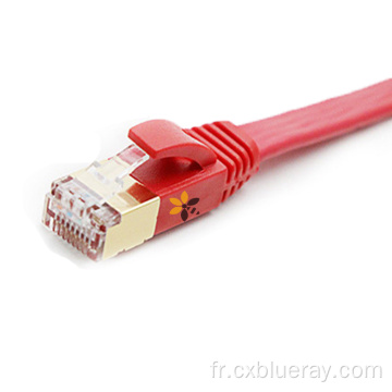 Cat de câble Ethernet SFTP Cat7 plaqué or